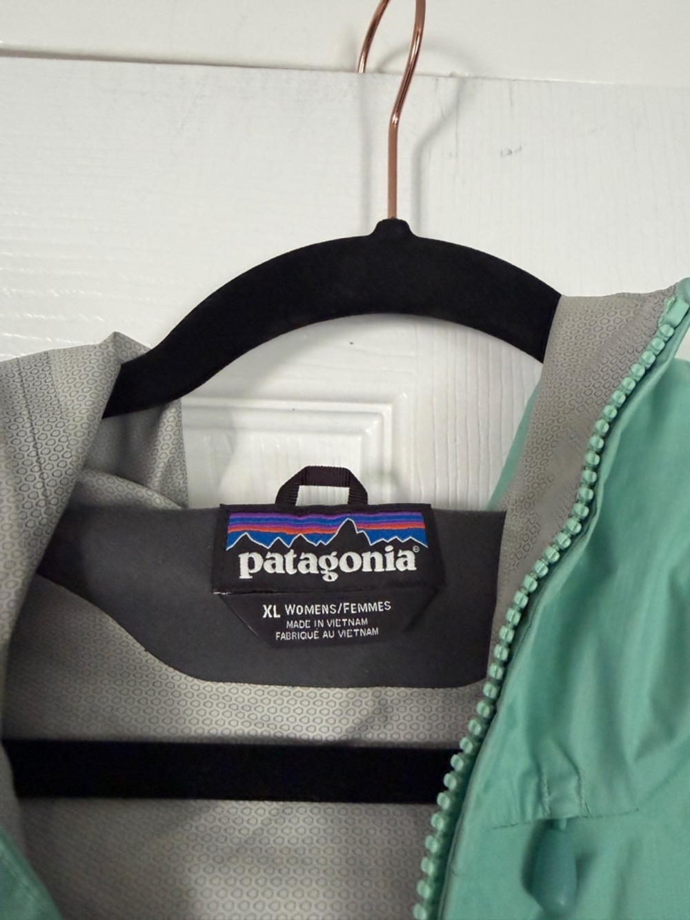 Patagonia Teal Green Windbreaker Rain Zip Up Hoodie Jacket Outdoor Camping - Picture 3 of 8